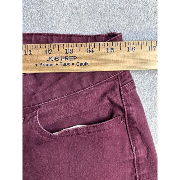 Riders By Lee Straight Jeans Womens 12/M Red Mid Rise Stretch Denim Rhinestone - Picture 8 of 14